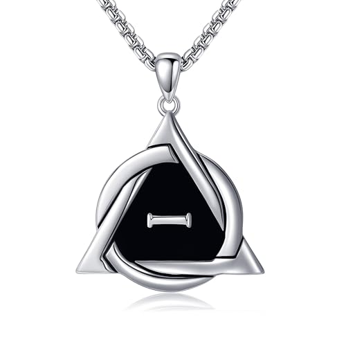HUKKUN Therian Halskette Sterling Silber Therian Symbol Schmuck Geschenk für Männer von HUKKUN