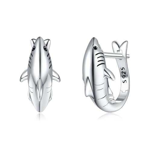 Hai Ohrringe für Frauen Sterling Silber Hai Creolen Schmuck Frauen Hai Ohrringe für Frauen Sterling Silber Hai Creolen Schmuck Frauen von HUKKUN