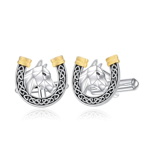 Hufeisen Manschettenknöpfe für Männer Sterlingsilber Rennsport Paar Manschettenknöpfe für den Bräutigam und den Vater zur Hochzeit Hufeisen Manschettenknöpfe für Männer Sterlingsilber Rennsport Paar Manschettenknöpfe für den Bräutigam und den Vater zur Hochzeit von HUKKUN