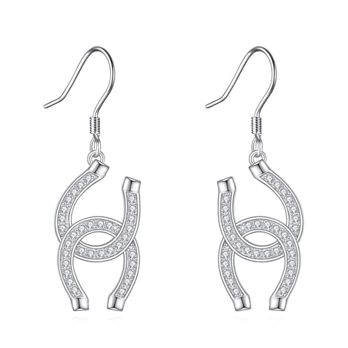Hufnagel Dangle Ohrringe aus Sterlingsilber Western Hufeisen Schmuckgeschenk für Frauen. von HUKKUN