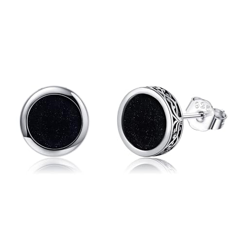 Lebensbaum Ohrringe Silber 925 Baum des Lebens Ohrstecker Schwarzer Onyx Tree of Life Schmuck für Männer Lebensbaum Ohrringe Silber 925 Baum des Lebens Ohrstecker Schwarzer Onyx Tree of Life Schmuck für Männer von HUKKUN