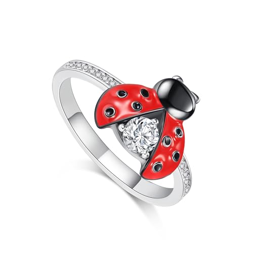 Lieveheersbeestje Ringe Sterling Zilveren Lieveheersbeestje Ringe Insecten schmuck Voor Vrouwen Lieveheersbeestje Ringe Sterling Zilveren Lieveheersbeestje Ringe Insecten schmuck Voor Vrouwen von HUKKUN