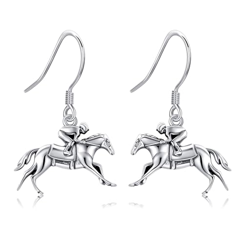 Pferderennen Dangle Ohrringe aus Sterlingsilber Westernreiter Schmuckgeschenk für Frauen. von HUKKUN