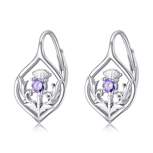 Schottische Distel-Ohrringe aus Sterlingsilber – Schottischer Schmuck als Geschenk für Frauen von HUKKUN