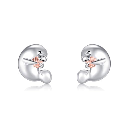 Seekuh Ohrring Sterling Silber Seekuh Ohrstecker für Frauen Niedliche Seekuh Schmuck für Frauen von HUKKUN