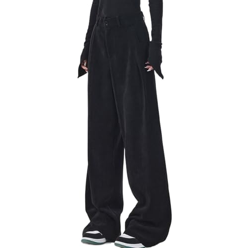 HUKYKZZS Vintage Baggy Cord Anzug Hose Frau Koreanischen Stil Harajuku Burshed Hose Japanische Dicke Warme Hosen Herbst Winter,Schwarz,S HUKYKZZS Vintage Baggy Cord Anzug Hose Frau Koreanischen Stil Harajuku Burshed Hose Japanische Dicke Warme Hosen Herbst Winter,Schwarz,S von HUKYKZZS