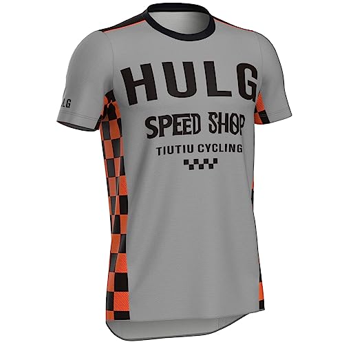 HULG MTB Jersey Langarm,Mountainbike-Trikot Für Männer, Fahrrad Trikots Motocross BMX Racing T-Shirt Downhill Kurzarm Radsport Kleidung MTB Jersey (Short sleeve-03,3XL) von HULG