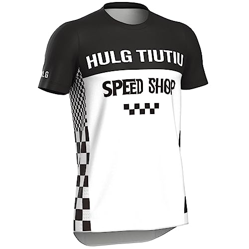 HULG MTB Jersey Langarm,Mountainbike-Trikot Für Männer, Fahrrad Trikots Motocross BMX Racing T-Shirt Downhill Kurzarm Radsport Kleidung MTB Jersey (Short sleeve-06,M) von HULG