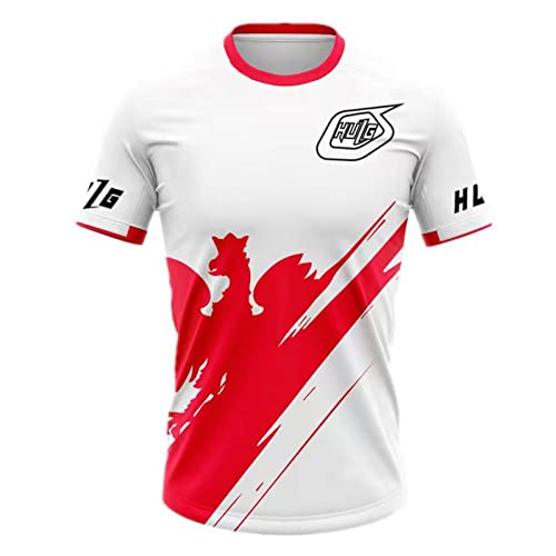 Herren Radtrikot Fahrradtrikot Kurzarm, Fahrradbekleidung Fahrrad Trikot T Shirt Für Männer, Atmungsaktive Cycling Jersey Schnell Trocknen Radsport Bekleidung MTB BMX (Color-09,4XL) von HULG