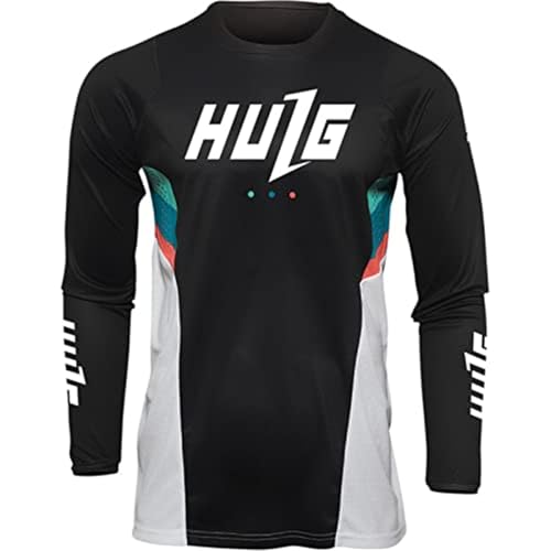Herren-Radtrikots, T-Shirt,Fahhradtrikot MTB Rennrad Trikot,Motocross-Jersey Langarm | MX Enduro | Atmungsaktiv | (Style-01,4XL) von HULG