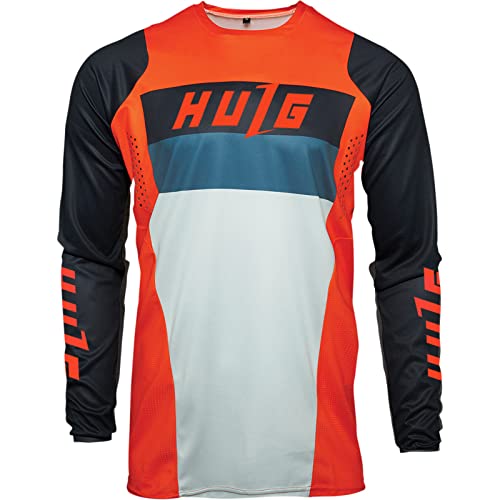 Herren-Radtrikots, T-Shirt,Fahhradtrikot MTB Rennrad Trikot,Motocross-Jersey Langarm | MX Enduro | Atmungsaktiv | (Style-04,XL) von HULG