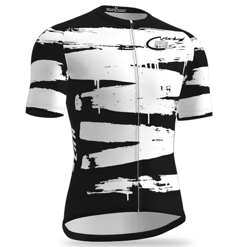 Kurzarm Radtrikot Herren Elastische Atmungsaktive T-Shirt Jersey Funktionsshirt Schnell Trocknen Stoff Fahrradtrikot für Radsport Outdoor Sport (Color-04,XL) von HULG
