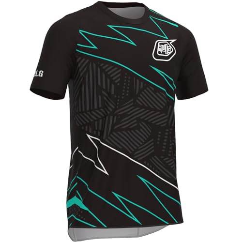 MTB Shirt Herren,Fahrrad Shirt,radshirt Herren Kurzarm,MTB Tshirt,Geeignet Zum Laufen/Radfahren/Wandern Und Anderen Sportarten (Style-09,XS) von HULG
