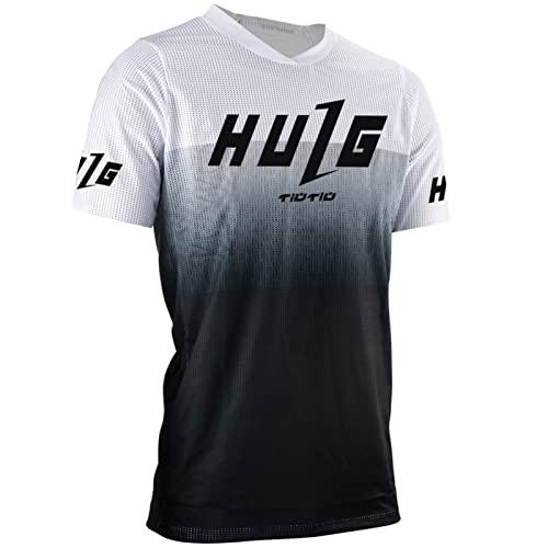 MTB-Trikot Für Herren, Kurzarm, Downhill-Trikot, Herren-Fahrradbekleidung, Radsport-/Motocross-Bekleidung, Mountainbike-Shirt, Weiche Textur, Feuchtigkeitstransport, MTB BMX (style-03,3XL) von HULG