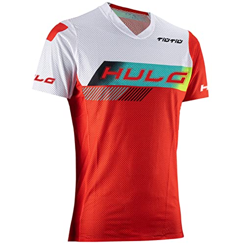 MTB-Trikot Für Herren, Kurzarm, Downhill-Trikot, Herren-Fahrradbekleidung, Radsport-/Motocross-Bekleidung, Mountainbike-Shirt, Weiche Textur, Feuchtigkeitstransport, MTB BMX (style-04,M) von HULG