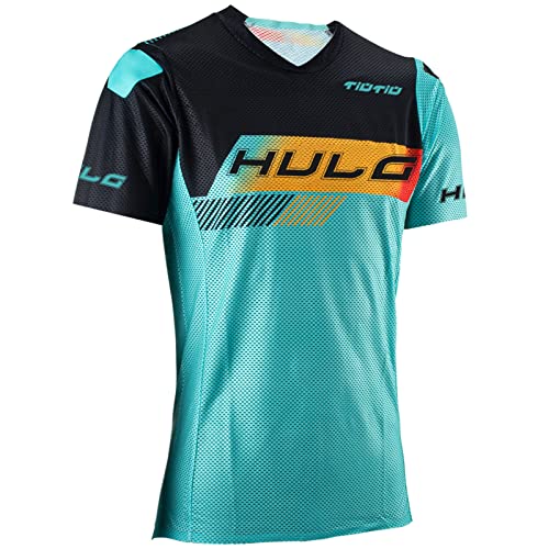 MTB-Trikot Für Herren, Kurzarm, Downhill-Trikot, Herren-Fahrradbekleidung, Radsport-/Motocross-Bekleidung, Mountainbike-Shirt, Weiche Textur, Feuchtigkeitstransport, MTB BMX (style-05,4XL) von HULG