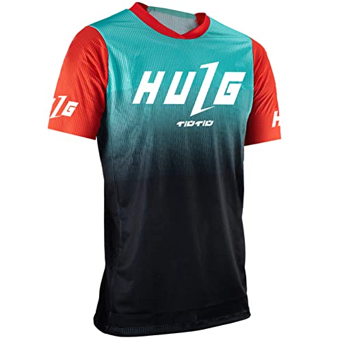 MTB-Trikot Für Herren, Kurzarm, Downhill-Trikot, Herren-Fahrradbekleidung, Radsport-/Motocross-Bekleidung, Mountainbike-Shirt, Weiche Textur, Feuchtigkeitstransport, MTB BMX (style-06,3XL) von HULG