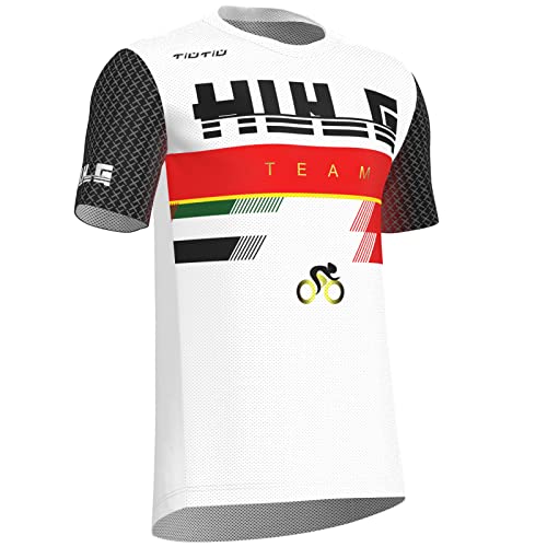 Mountainbike-Shirt | MTB Mountainbike 100% Hochwertiges Polyestergewebe | Atmungsaktives Material, Schnell Trocknend, Antibakteriell |KurzarmJersey (Style-05,XS) von HULG