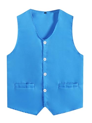 HULIJA Herren Anzugweste Gentleman Weste Ärmellos Smoking Weste Festlich Jacke Business Vest Geburtstag Karneval Fasching Kleidung Himmelblau XL von HULIJA