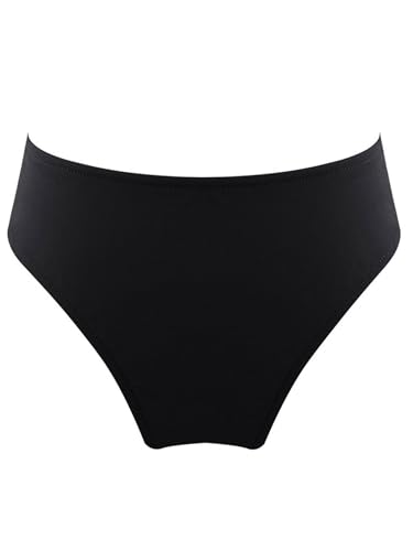 HULIJA Kinder Mädchen Badehose Sommer Bikini Tankini Slip Low Rise Badehose High Cut Unterhosen Schwimmen Bade Pants Schwimmkeidung Schwarz 134-140 von HULIJA