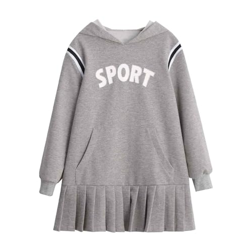 HULIJA Kinder Mädchen Hoodie Kleid Oversize Kapuzenpullover Kleider Lange Sweatkleid Freizeit Sweatshirt Gr.98-164 Grau 158-164 HULIJA Kinder Mädchen Hoodie Kleid Oversize Kapuzenpullover Kleider Lange Sweatkleid Freizeit Sweatshirt Gr.98-164 Grau 158-164 von HULIJA
