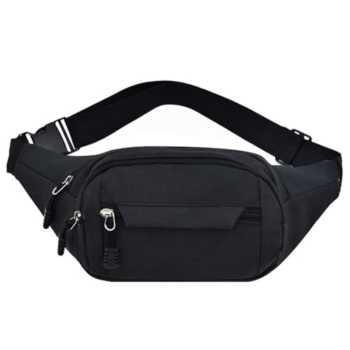 Fanny Packs für Männer und Frauen,für Outdoor Workout Reisen Casual Laufen Wandern Radfahren (schwarz) von hulubo