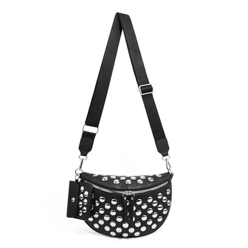 HULUBO Crossbody Taschen für Frauen Trendy,Wasserabweisende Taillenpackungen,Crossbody Taschen mit verstellbarem Gurt für Frauen Reisen mit verstellbarem Schultergurt (B2) von HULUBO