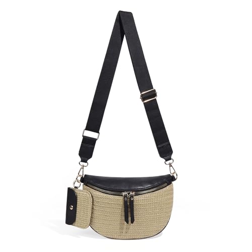 HULUBO Crossbody Taschen für Frauen Trendy,Wasserabweisende Taillenpackungen,Crossbody Taschen mit verstellbarem Gurt für Frauen Reisen mit verstellbarem Schultergurt (D2) von HULUBO