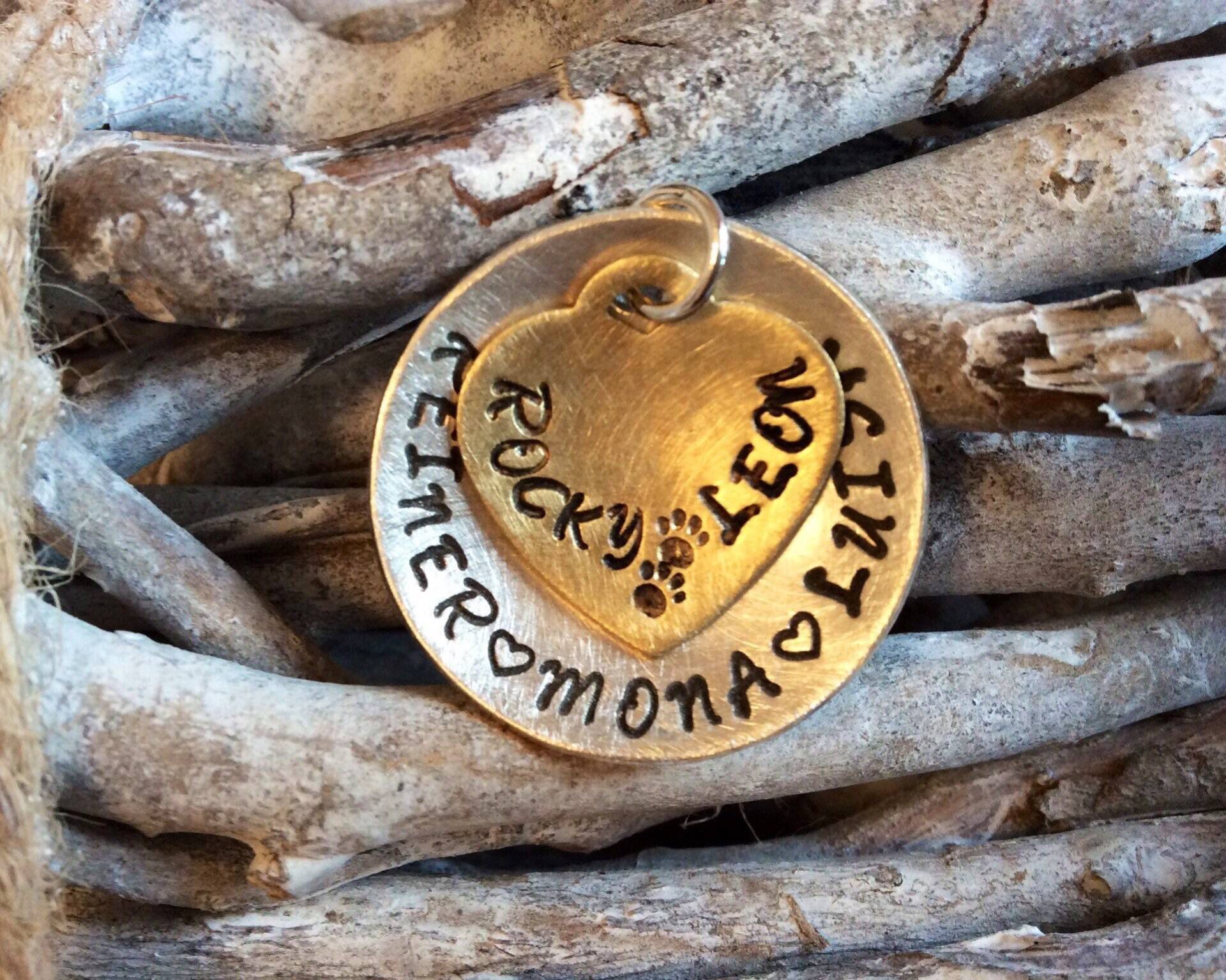 sterling Silber Anhänger, Personalisierter Halsschmuck, Familie Vereint sterling Silber Anhänger, Personalisierter Halsschmuck, Familie Vereint von HUNDIKATZ