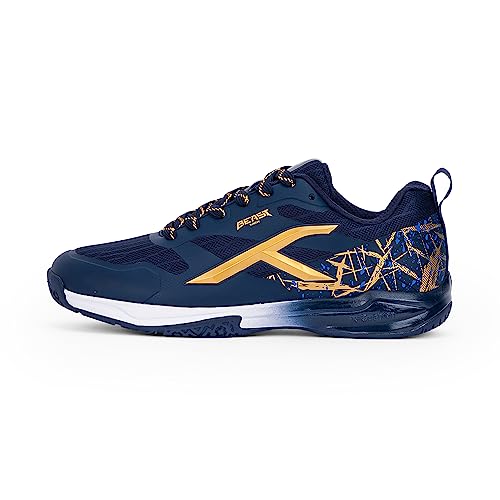 HUNDRED Herren Beast Max Material: Polyester, TPU | Suitable for Indoor, Squash, Table Tennis, Basketball & Padel (Navy/Gold, EU 44, UK 10, US 11) von HUNDRED