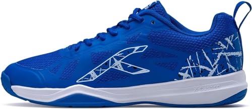 HUNDRED Herren Blade Non-Marking Material: TPU, Rubber | Suitable for Indoor, Squash, Table Tennis, Basketball & Padel (Blue/White, Size: EU 45, UK 11, US 12) von HUNDRED
