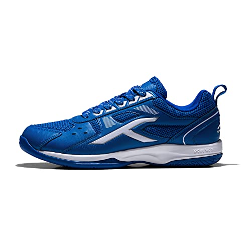 Hundred Herren Raze (Blue/White, UK 7 US 8 EU 41) | Mens and Boys | Non-Marking Court Shoe | for Badminton, Squash, Tennis Players | X-Cushion, Active Grip Sole, Toe Assist von Hundred