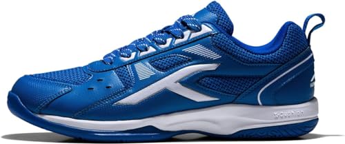 Hundred Herren Raze (Blue/White, UK 7 US 8 EU 41) | Mens and Boys | Non-Marking Court Shoe | for Badminton, Squash, Tennis Players | X-Cushion, Active Grip Sole, Toe Assist von Hundred