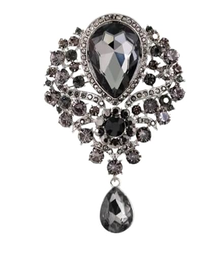 1 x Anstecknadel für Damen und Herren, 8,4 x 6,5 cm, Metall Zink Eisen, Amazonit 1 x Anstecknadel für Damen und Herren, 8,4 x 6,5 cm, Metall Zink Eisen, Amazonit von HUNGUTYDFRE