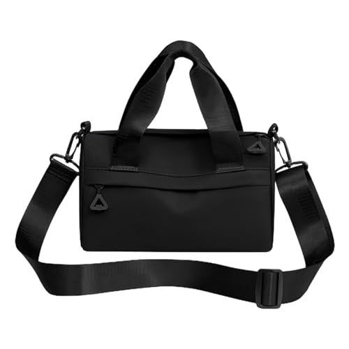 Gymnastik-Schultertasche, kleine Trainingstasche – wasserdichte Fitness-Taschen mit Reißverschluss, Tragetasche für den Außenbereich, mit Schultergurten, tragbare Umhängetaschen zum Wandern,, Schwarz Gymnastik-Schultertasche, kleine Trainingstasche – wasserdichte Fitness-Taschen mit Reißverschluss, Tragetasche für den Außenbereich, mit Schultergurten, tragbare Umhängetaschen zum Wandern,, Schwarz von HUNJHYC