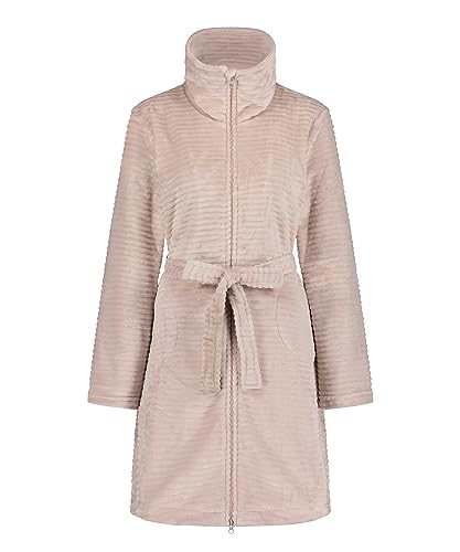 Hunkemöller Bademantel Zip Fleece - rose smoke - XXS/XXS von HUNKEMÖLLER