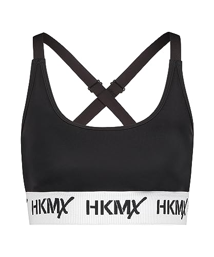 Hunkemöller HKMX Sport-BH The Crop Logo Level 1 - Black - M von HUNKEMÖLLER