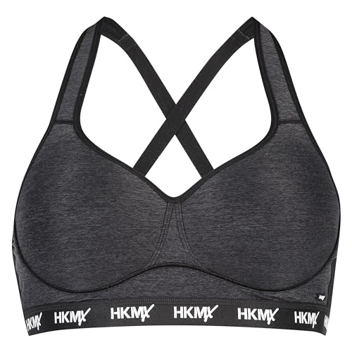 Hunkemöller HKMX Sport-BH The All Star Level 2 - Grey Melee - 95E von HUNKEMÖLLER