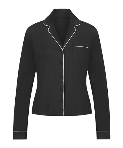 Hunkemöller Langärmelige Jersey-Jacke Essential - black - L von HUNKEMÖLLER