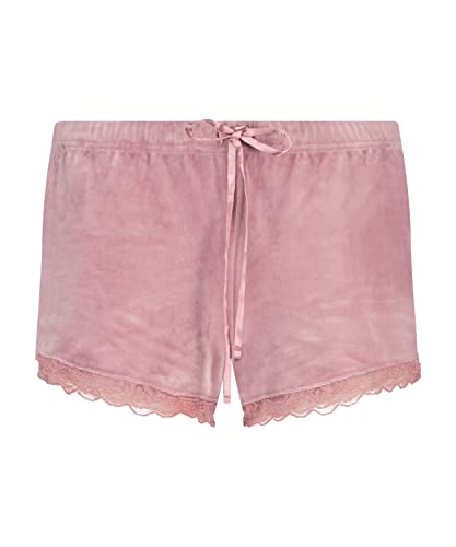 Hunkemöller Shorts Velours Lace - Nostalgia Rose - 2XS von HUNKEMÖLLER