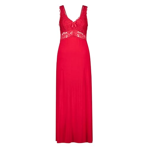 Hunkemöller Slipdress Nora Lace Long - Tango red - 2XS von HUNKEMÖLLER