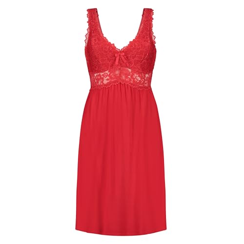 Hunkemöller Slipdress Nora Lace - Tango red - 2XS von HUNKEMÖLLER