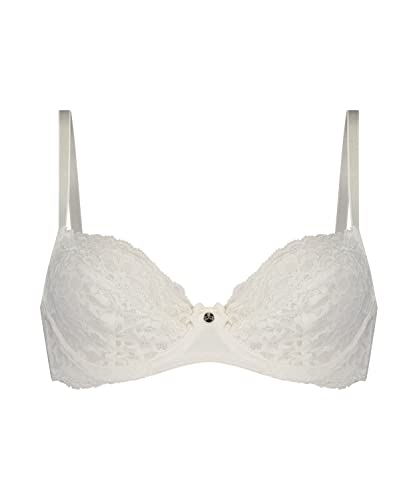 Hunkemöller Unwattierter Bügel-BH Marine - Snow White - 100D von HUNKEMÖLLER