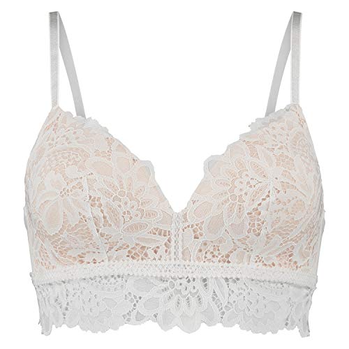 Hunkemöller Vorgeformter Longline BH ohne Bügel Shiloh - Snow White - 70B von HUNKEMÖLLER