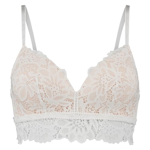 Hunkemöller Vorgeformter Longline BH ohne Bügel Shiloh - Snow White - 75C von HUNKEMÖLLER