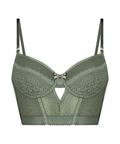 Hunkemöller Vorgeformter Longline-Bügel-BH Malika - Four Leaf Clover - 70D von HUNKEMÖLLER