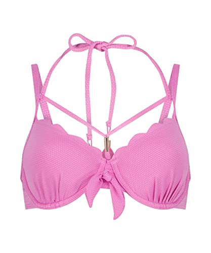 Hunkemöller Wattiertes Bügel-Bikinioberteil Scallop - Hot Orchid - 65F von HUNKEMÖLLER