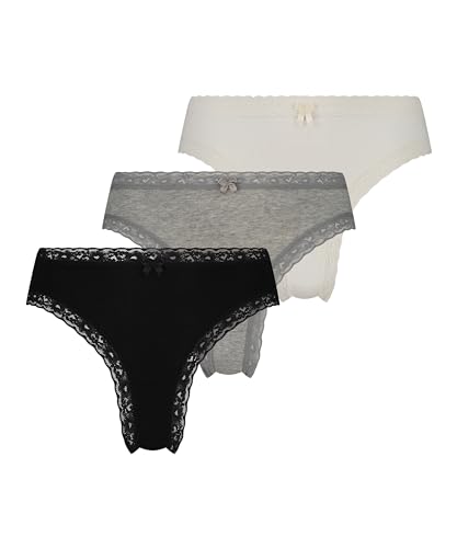 Hunkemöller 3-Pack Brazilian Classics - Caviar - XS von HUNKEMÖLLER