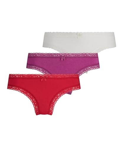 Hunkemöller 3-Pack Brazilian Classics - Tango red - XS von HUNKEMÖLLER