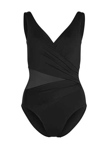 Hunkemöller Badeanzug Shaping Shell Mesh - Black - M von HUNKEMÖLLER